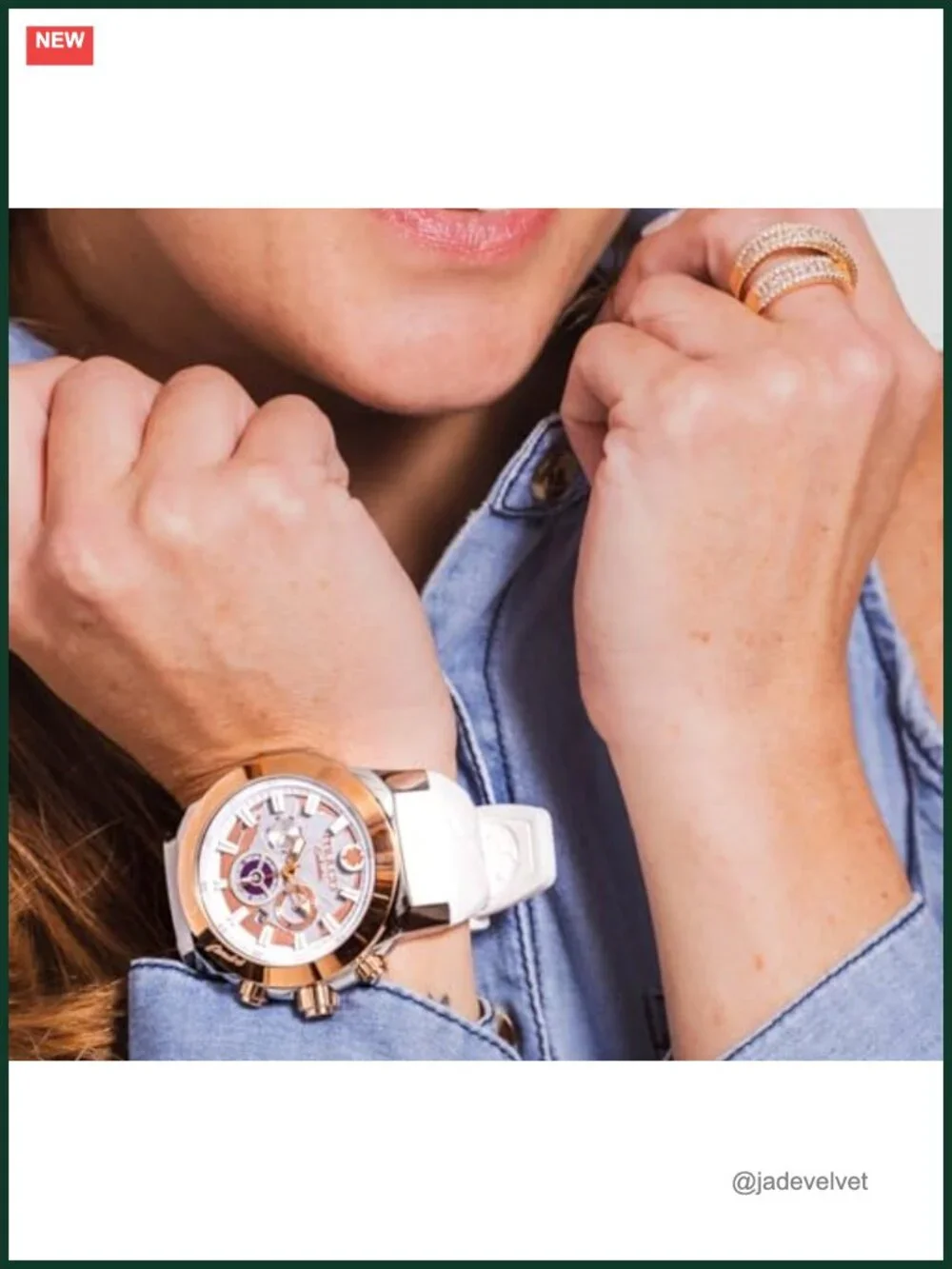 Luxury Waterproof Watch Women Rose Gold Stainless Steel Analog Silicone